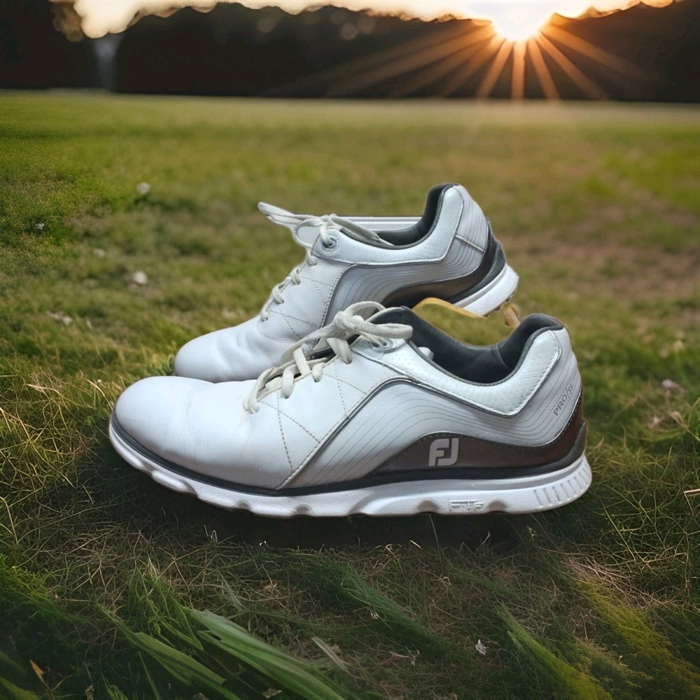 FootJoy Pro SL Spikeless Golf Shoes White Leather Mens Size 8.5